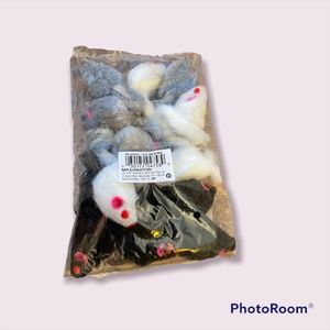 Penn Plax Play Fur Mice Cat Toys – Mixed Bag of 12 Play Mice with Rattling Sound